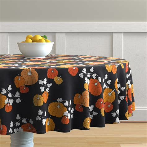 pumpkin round tablecloth|pumpkin tablecloth ideas.